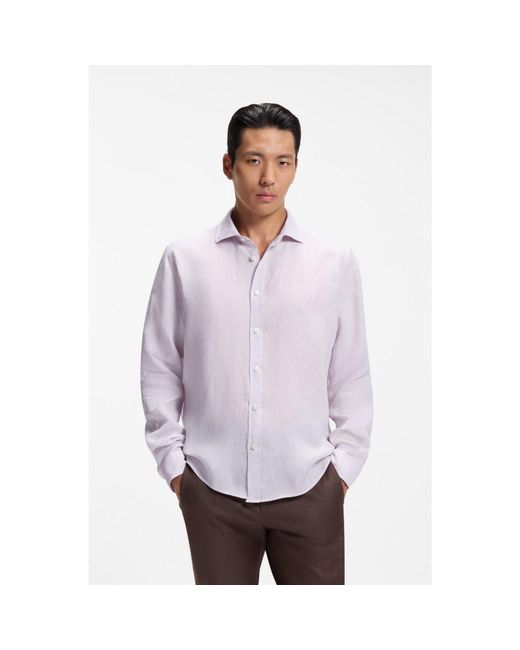 Boss Purple Regular-Fit Shirt for men