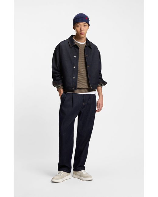 HUGO Black Dark Blue Men's Wear To Work Size M for men