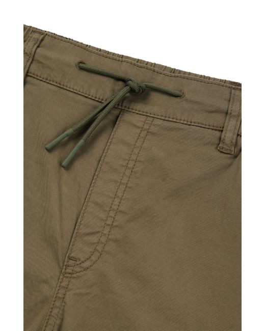 Pantalon cargo décontracté en coton stretch HUGO en coloris Green