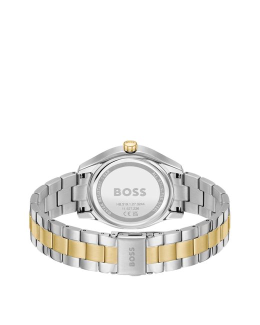 Boss Horloge Van Goudkleurig En Zilverkleurig Staal Met Geschakelde Polsband in het Metallic