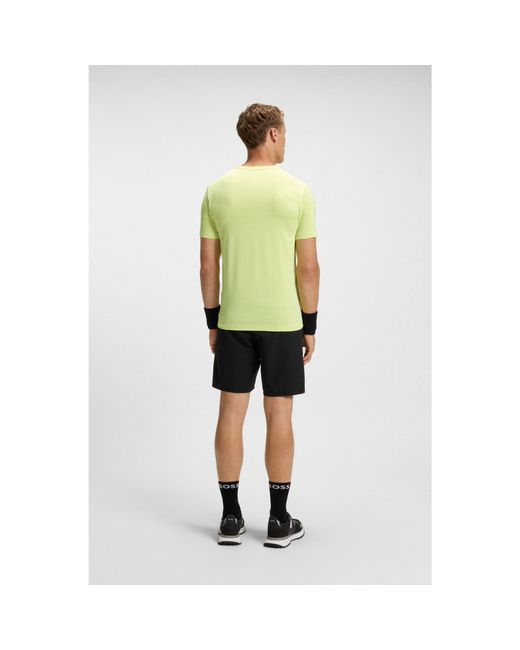Boss Yellow Active Stretch-Jersey Slim-Fit T-Shirt With Moisture Management for men
