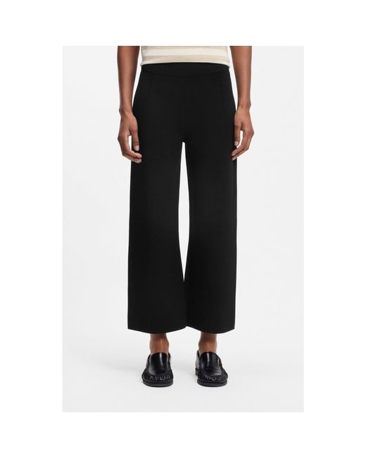 Boss Black Regular-Fit Trousers With Knitted Darts