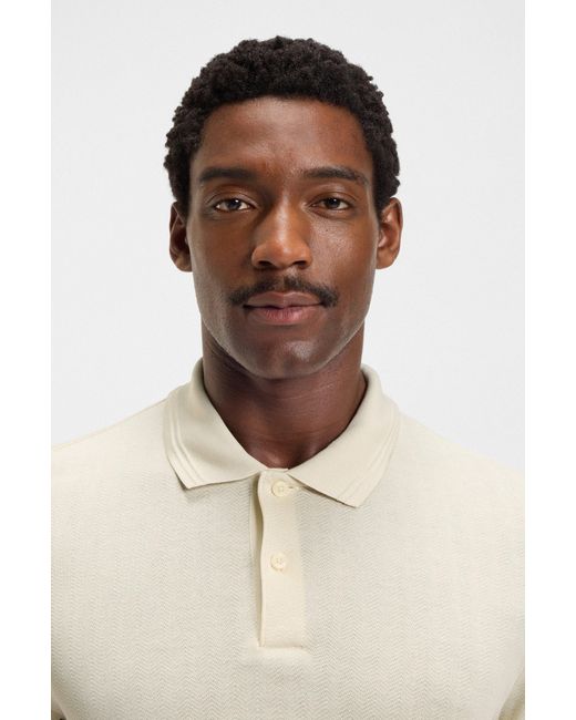 Boss Natural White Men's Polo Shirts Size M for men