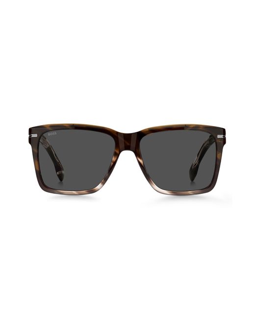 Lunettes De Soleil En Acétate À Motif Avec Finitions Argentées Boss pour homme en coloris Black