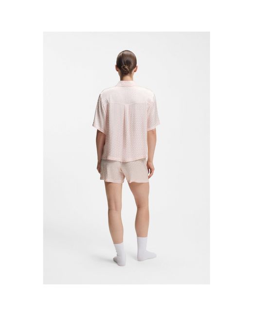 Boss White Pyjama Shorts
