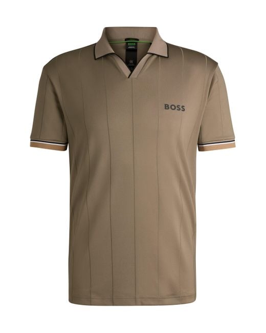 Boss Green X Matteo Berrettini Active Polo Shirt With Four-way Stretch for men