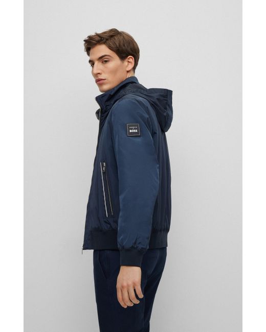 BOSS by HUGO BOSS Porsche X Water-repellent Jacket With Exclusive Details  in Blue for Men | Lyst