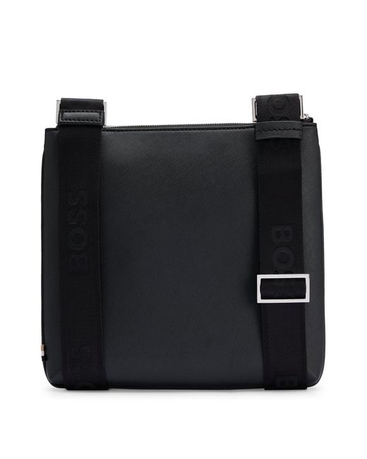 Boss Black Envelope Bag With Signature Stripe And Logo Detail for men
