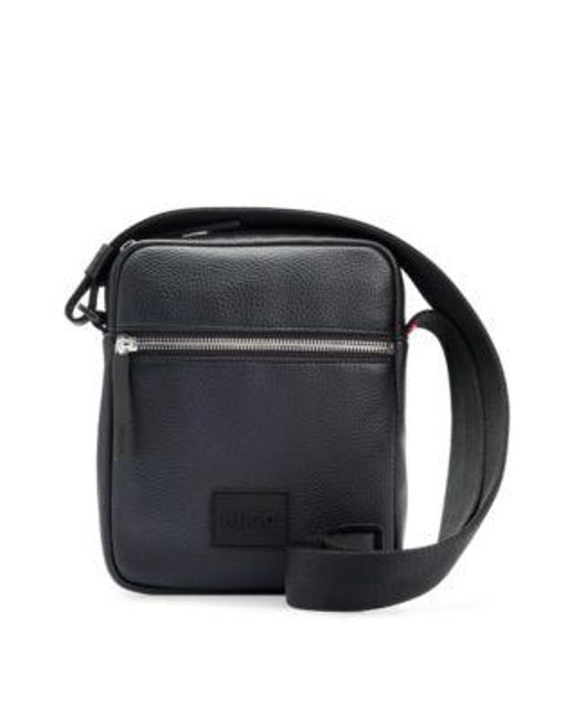 Sac Reporter En Similicuir Avec Patch Logo Gommé HUGO pour homme en coloris Black