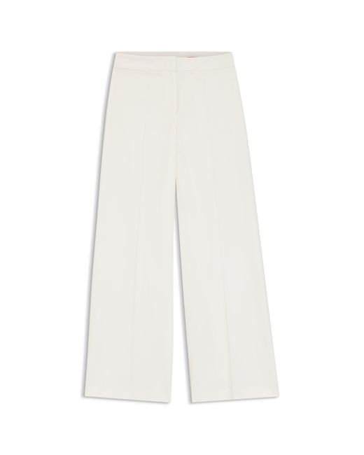 HUGO White Wide-Leg Trousers