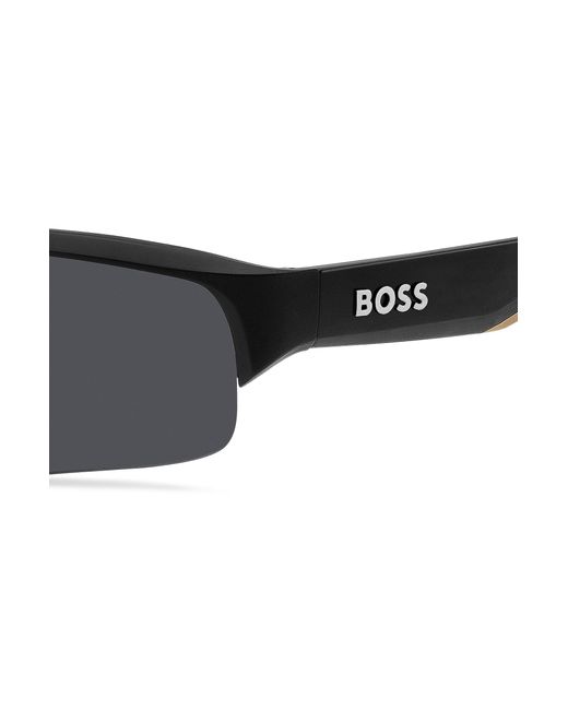 Boss Black X Matteo Berrettini Mask-style Sunglasses With Logos for men