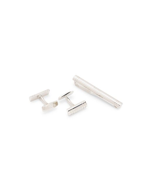 Boss Metallic Gift-Boxed Brass Cufflinks And Tie Bar Set for men