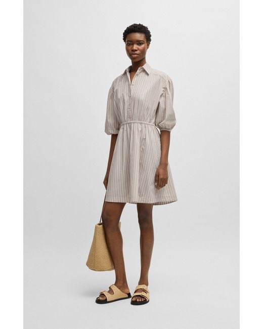 BOSS Natural Light Beige Women's Day Dresses Size 4