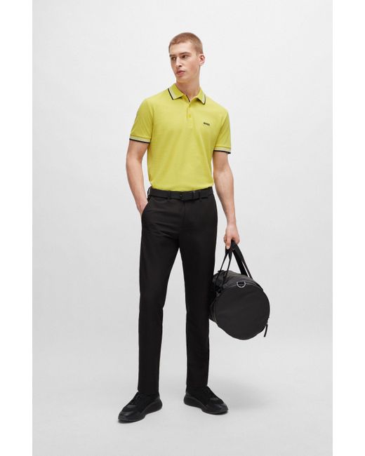 Boss Poloshirt PADDY Regular Fit in Yellow für Herren