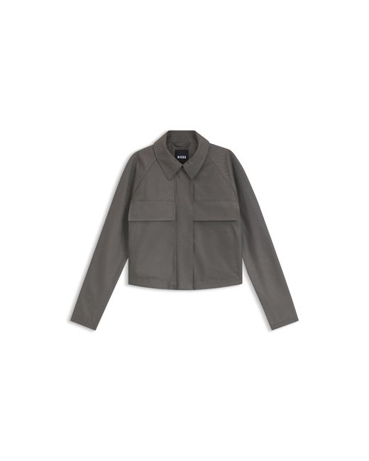 Boss Gray Relaxed-Fit Jacket