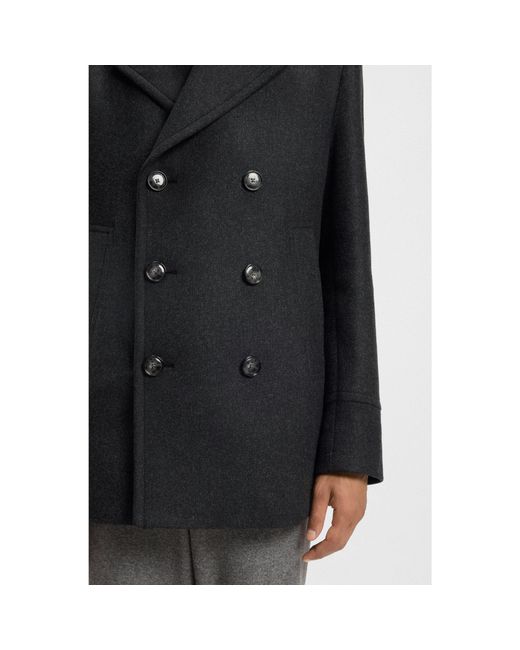 Boss Black Slim-Fit Double-Breasted Short Coat for men