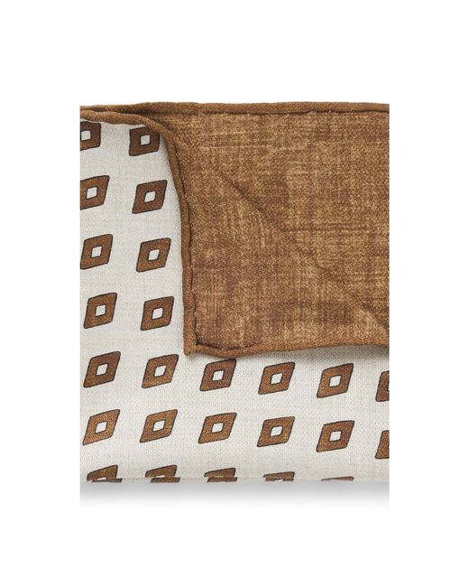 Boss Brown Printed Pocket Square for men