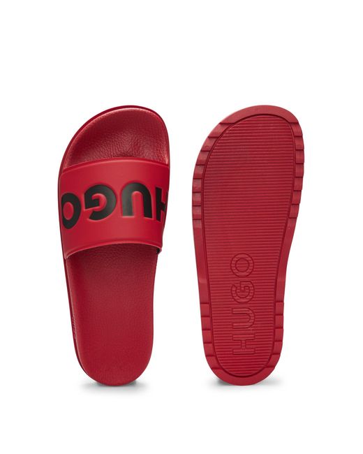 HUGO Red Slides With Logo Strap for men