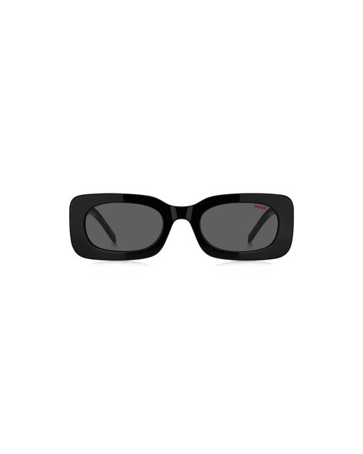 HUGO Black Acetate Sunglasses With Detachable Slogan Strap