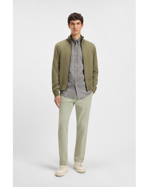 Boss Regular-Fit Hemd Aus Baumwolle Mit Button-Down-Kragen in Gray für Herren