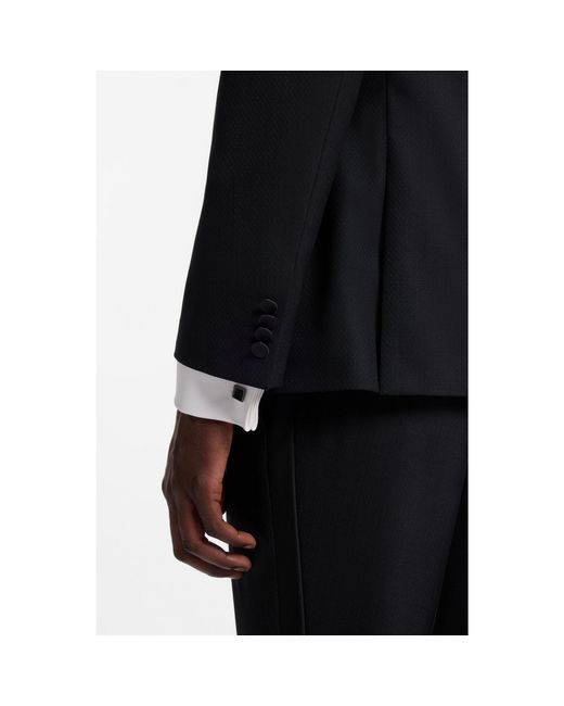 HUGO White Square Cufflinks With Enamel Core And Logo for men