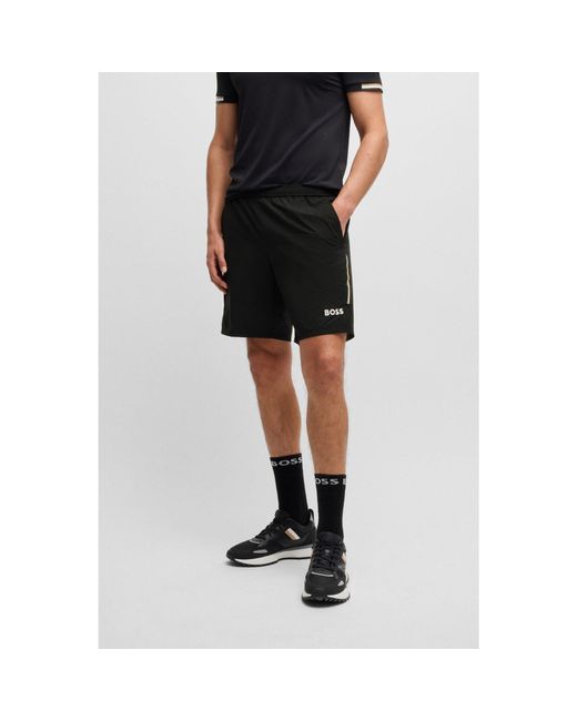 Boss Black X Matteo Berrettini Active Tennis Shorts With Four-Way Stretch for men