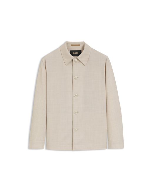 Boss Natural Relaxed-Fit Overshirt for men