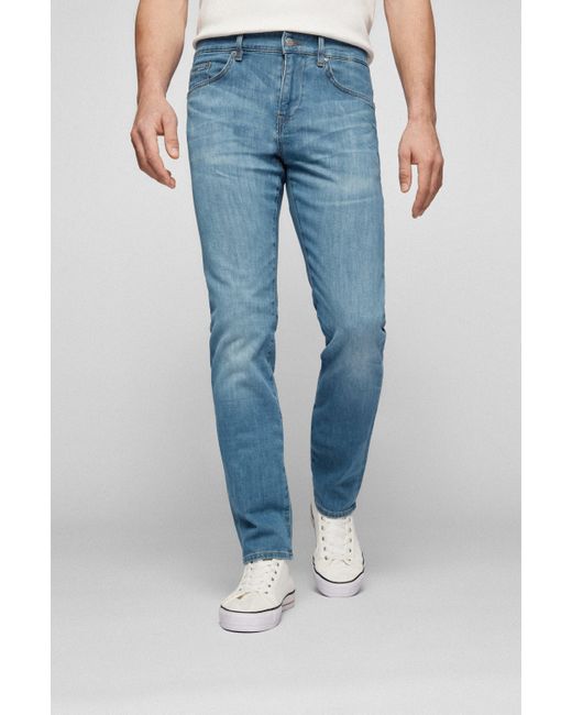 BOSS by Hugo Boss Slim-fit Jeans In Blue Italian Cashmere-touch Denim for men