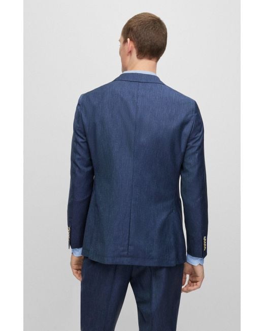 Men's Summer Linen Blazer - Slim Fit Double Breasted Casual Sport Coat Jacket