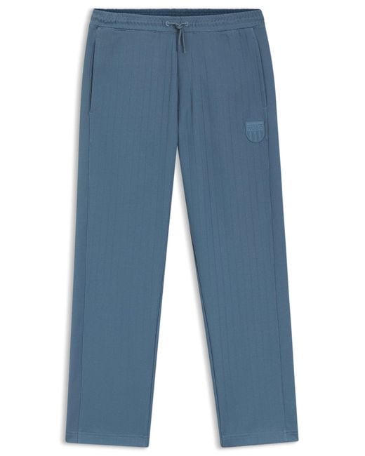 HUGO Trainingsbroek Van Een Katoenmix Met Streep in het Blue voor heren