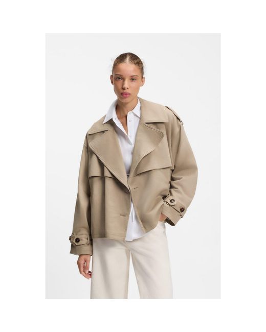 HUGO Natural Short Trench Jacket