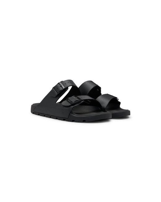 Boss Black All-Gender Twin-Strap Sandals With Structured Uppers for men