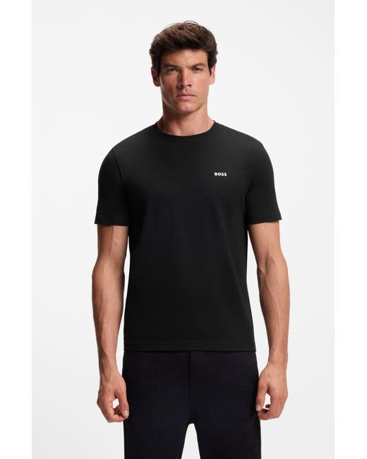 Boss Set Van Twee Jersey T-Shirts Van Stretchkatoen in het Black voor heren