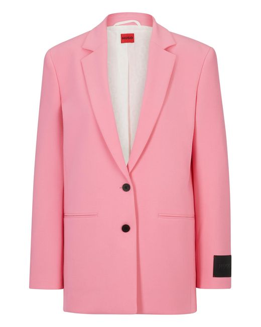Veste Regular Fit En Tissu Stretch HUGO en coloris Pink
