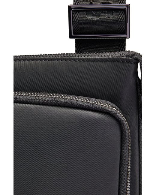 Boss Black Envelope Bag With Double-monogram Hardware Trim for men
