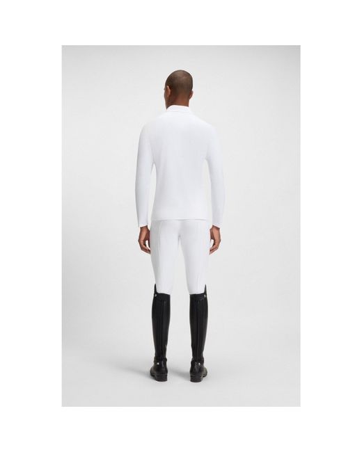 Boss White Equestrian Show Shirt for men