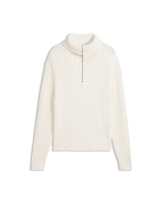 HUGO White Relaxed-Fit Sweater for men