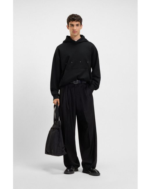 HUGO Oversized Hoodie Aus Baumwoll-Terry Mit Ballerina-Artwork in Black für Herren