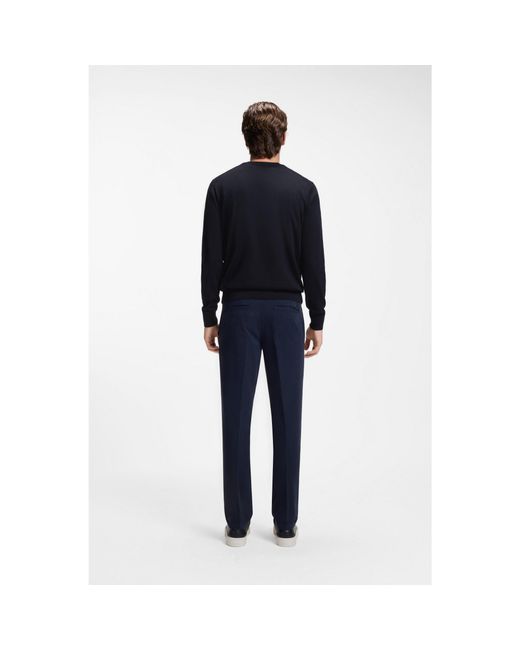 Boss Blue Merino-Wool Sweater for men