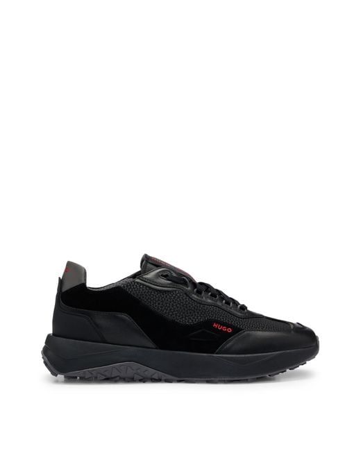 BOSS by HUGO BOSS Mixed-material Trainers With Faux-leather Trims in ...