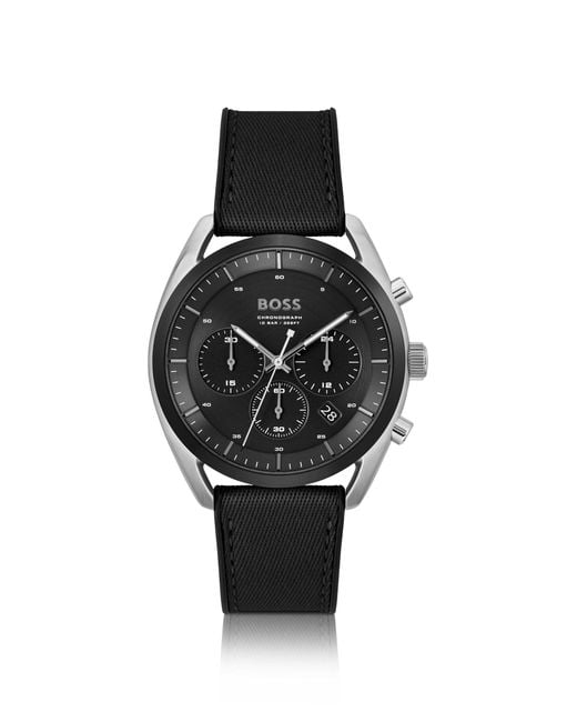 Boss Black Top Fabric Strap Chronograph Watch for men