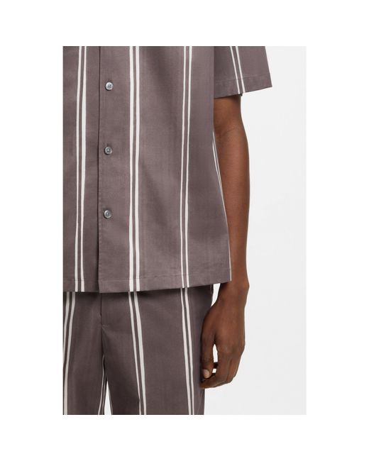Boss Brown Relaxed-Fit Shirt for men