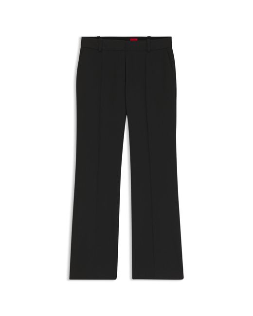 HUGO Black Regular-Fit Bootcut Trousers