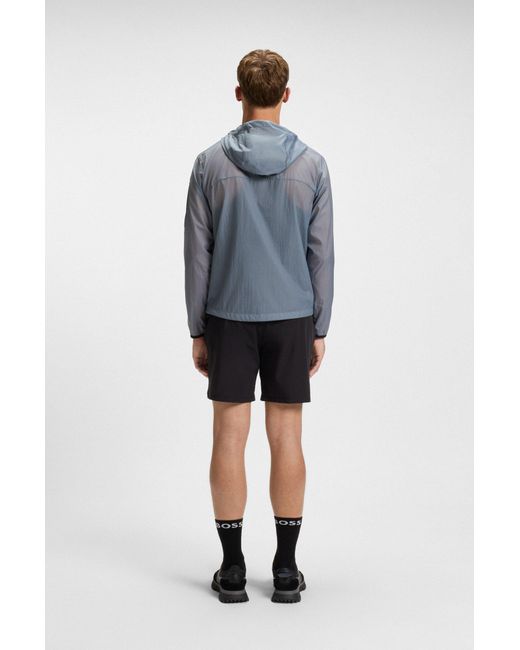 Boss Verstaubare Jacke Aus Leichtem Ripstop-Gewebe Mit Wasserabweisendem Finish in Blue für Herren