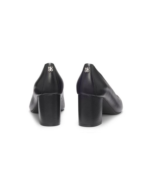 HUGO Black Pointed-Toe Pumps