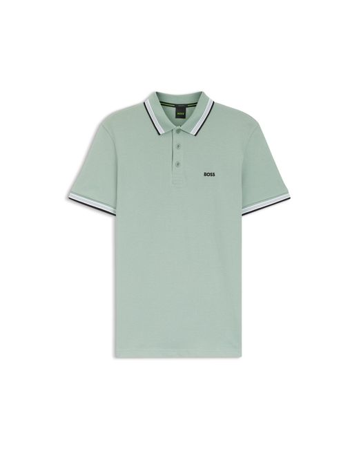 Boss Green Contrast-Tipped Polo Shirt for men