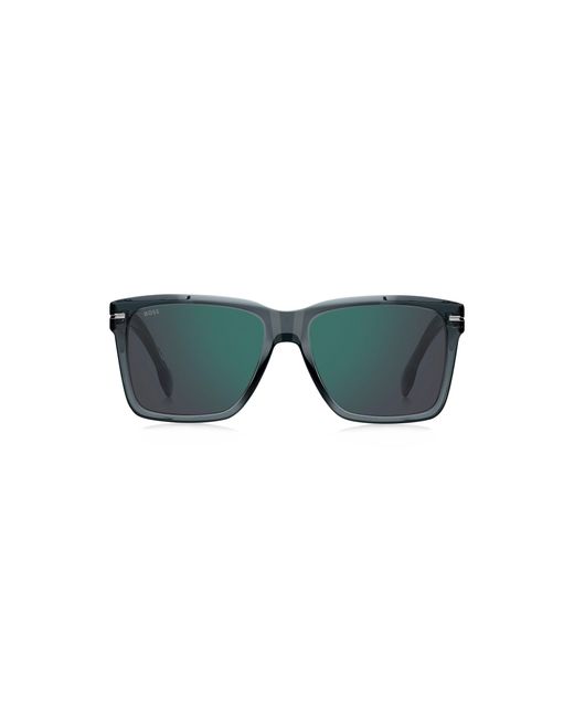 Boss Green Acetate Sunglasses With-Tone Trims for men