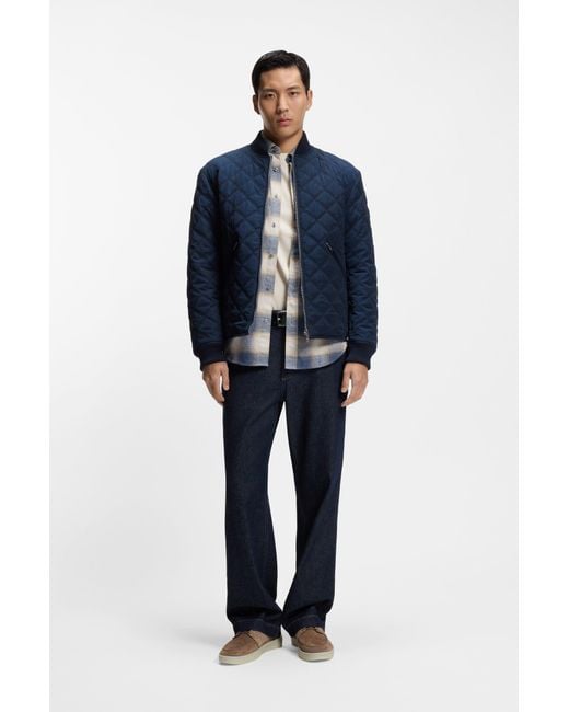 Boss T-Shirt Van Gemerceriseerde Katoen Met Double B-Monogram in het White voor heren