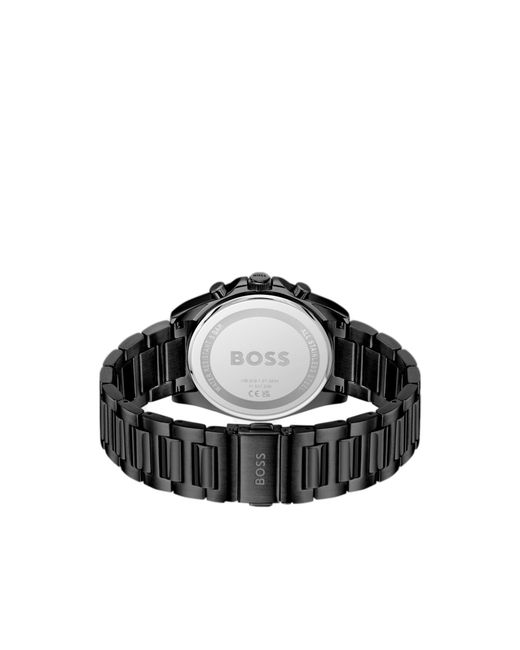 Boss Black Strike-Plated Watch With Tonal H-Link Bracelet for men