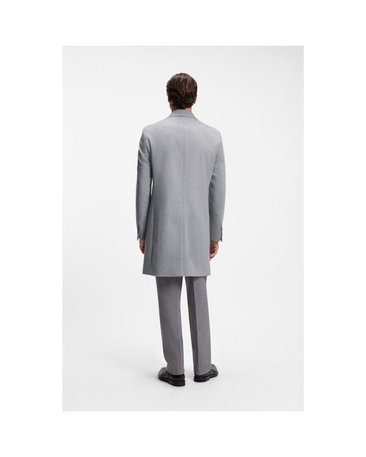 Boss Gray Slim-Fit Formal Coat for men